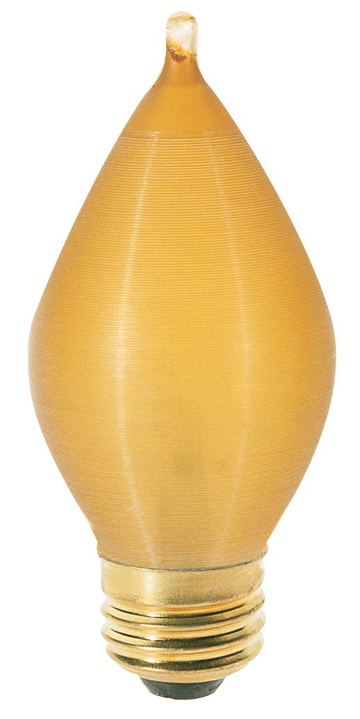 S2716 120V Medium Base 40-Watt C11 Light Bulb, Amber Spun