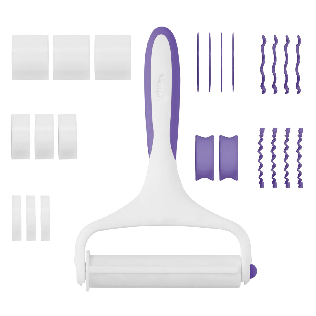 Fondant Ribbon Cutter Set - Create Fondant Ribbons for Cakes, Cupcakes and Cookies to Add Dimension to Your Baked Treats, 24-Piece Set