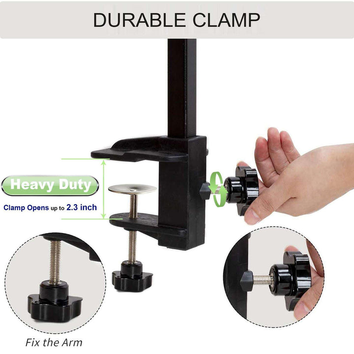 Dog Grooming Arm with Clamp, Dog Grooming Loop Noose and No Sit Haunch Holder for Medium &amp; Small Pets, 35.4 Inches, Adjustable Height