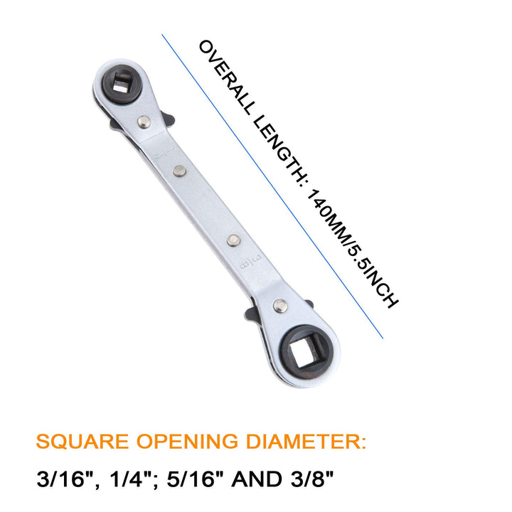 gohantee Refrigeration Ratchet Wrench 4 Different Sizes