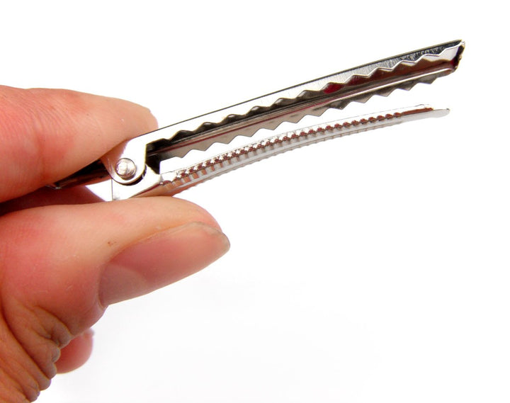 ALL in ONE DIY Hair Clip Kit: Assorted Size Flat Single Prong Metal Alligator Clip 33mm 40mm 58mm (30pcs)