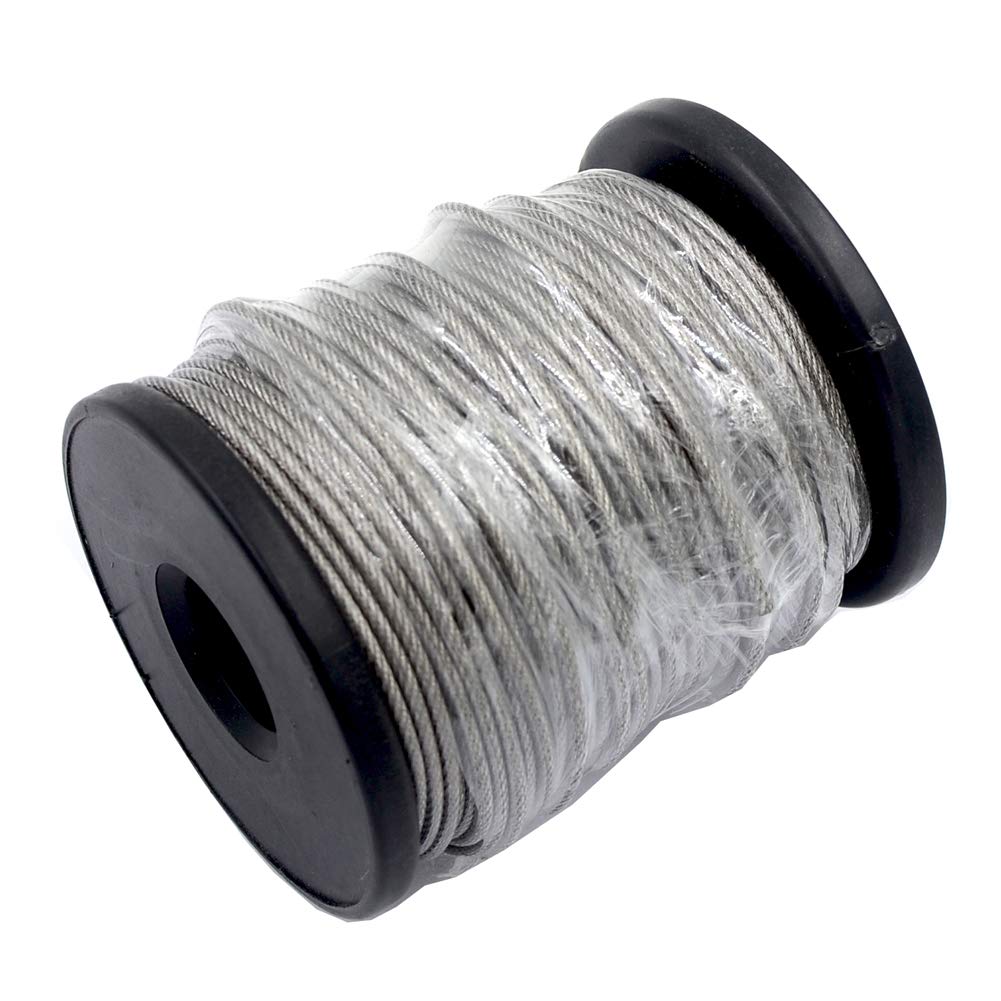 DGOL Soft PVC Coated 100 ft 304 Stainless Steel Cable W