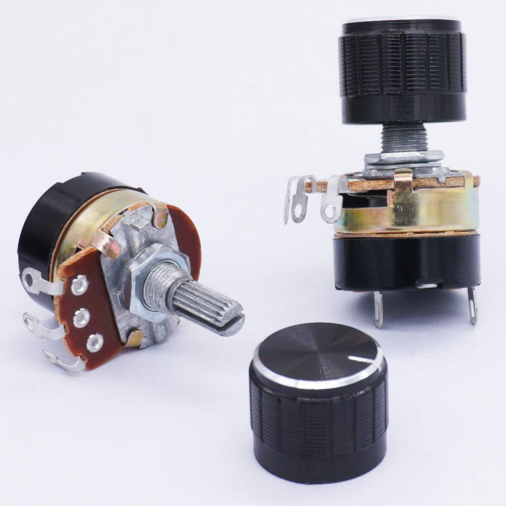 TWTADE 2Pcs 10K Ohm Single Linear Taper Dimmer Potentio