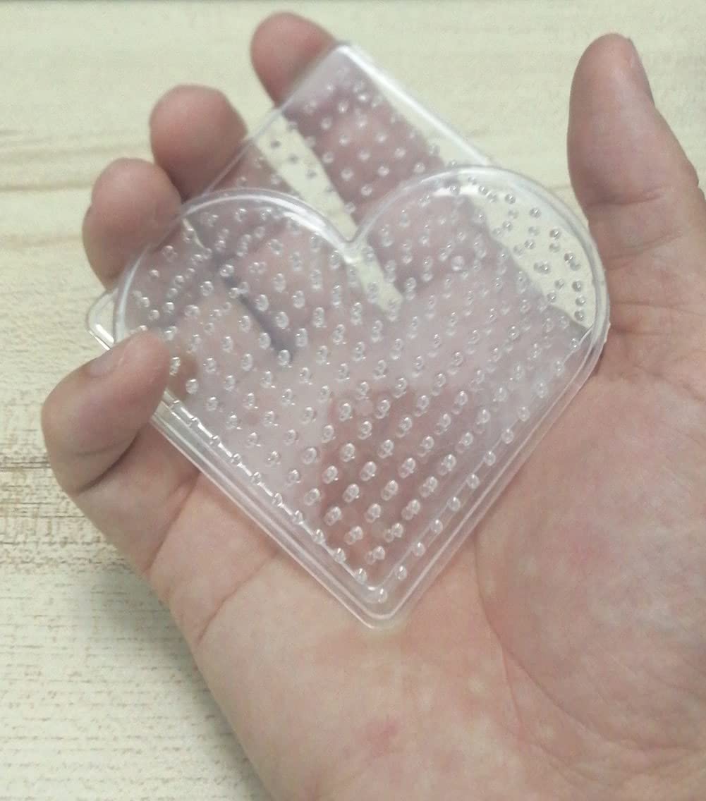 Fuse Beads Boards 21 PCS, Pegboards Plastic for DIY, Clear Plastic Melty Boards for 5 mm Craft Melting Beads