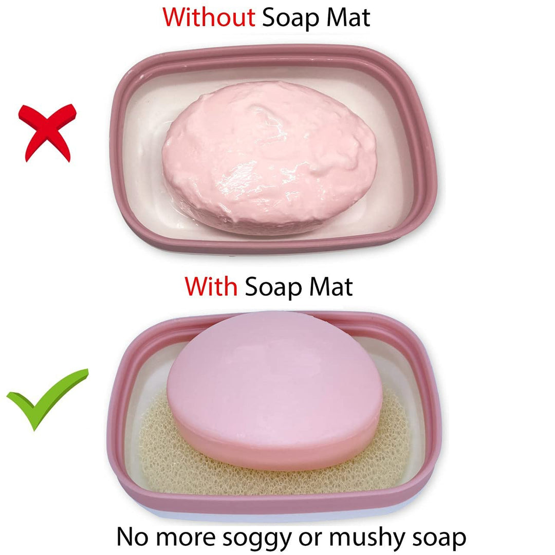 2Pack Travel Soap Holders, Soap Bar Box Dish Container Case,with Sponge Saver&amp; Band,for Travel (Blue &amp; Pink)