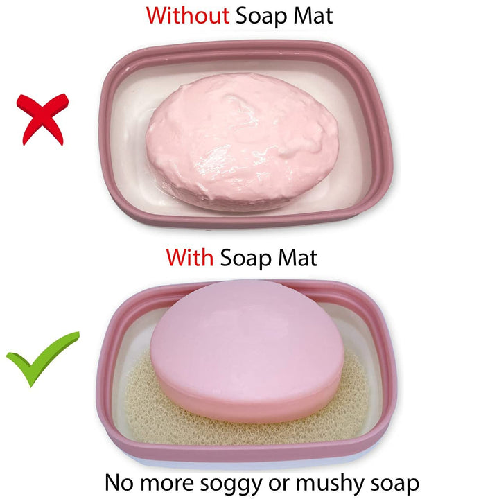 2Pack Travel Soap Holders, Soap Bar Box Dish Container Case,with Sponge Saver&amp; Band,for Travel (Blue &amp; Pink)