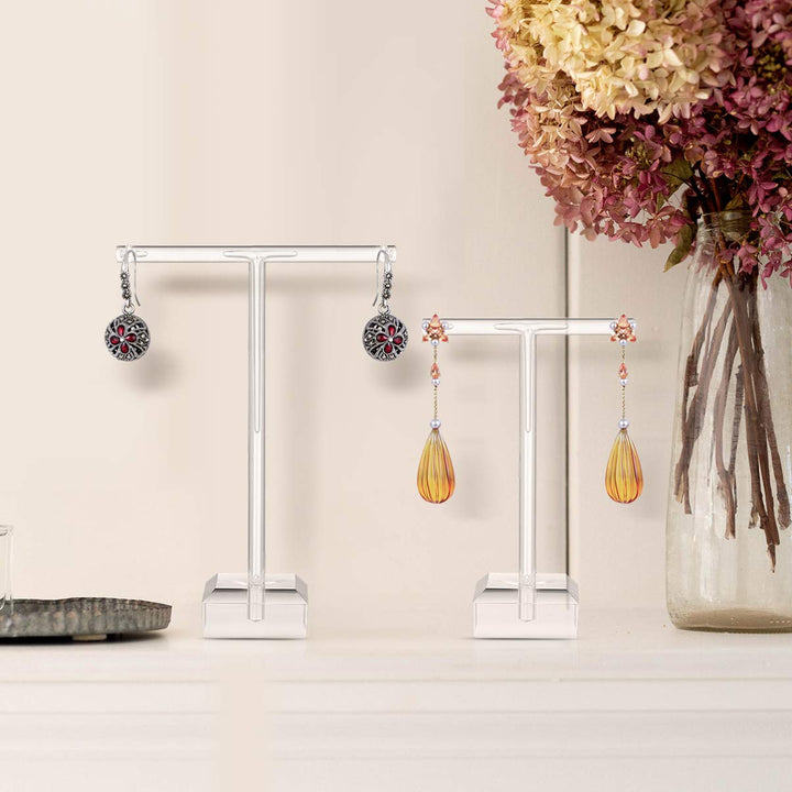 DOITOOL 2pcs Earring Stand Holder Shape Jewelry Organizer Display Rack Transparent Jewelry Display Earrings Studs Ear Accessories