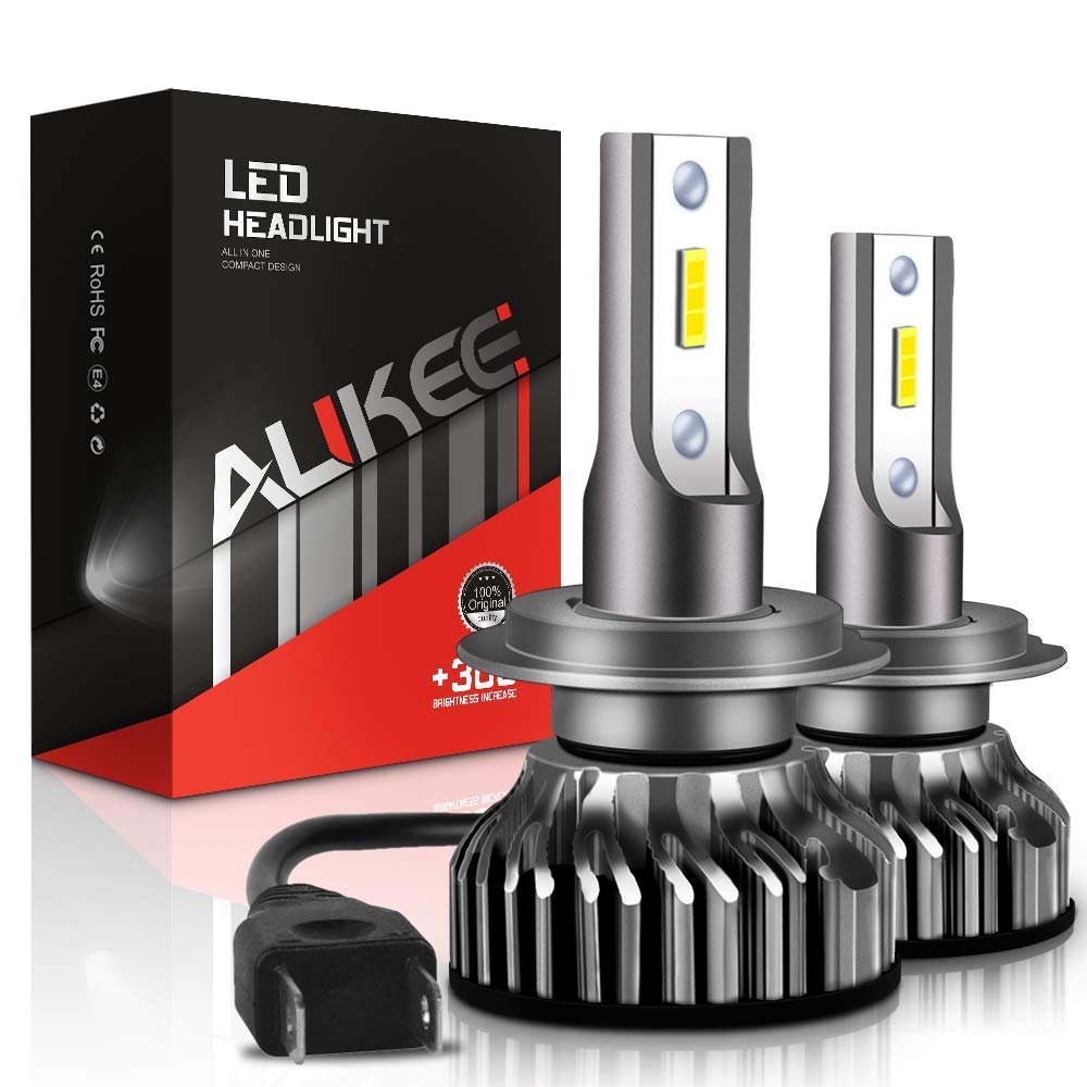 H7 LED Headlight Bulbs, 50W 6000K 10000 Lumens Extremely Bright CSP Chips Conversion Kit