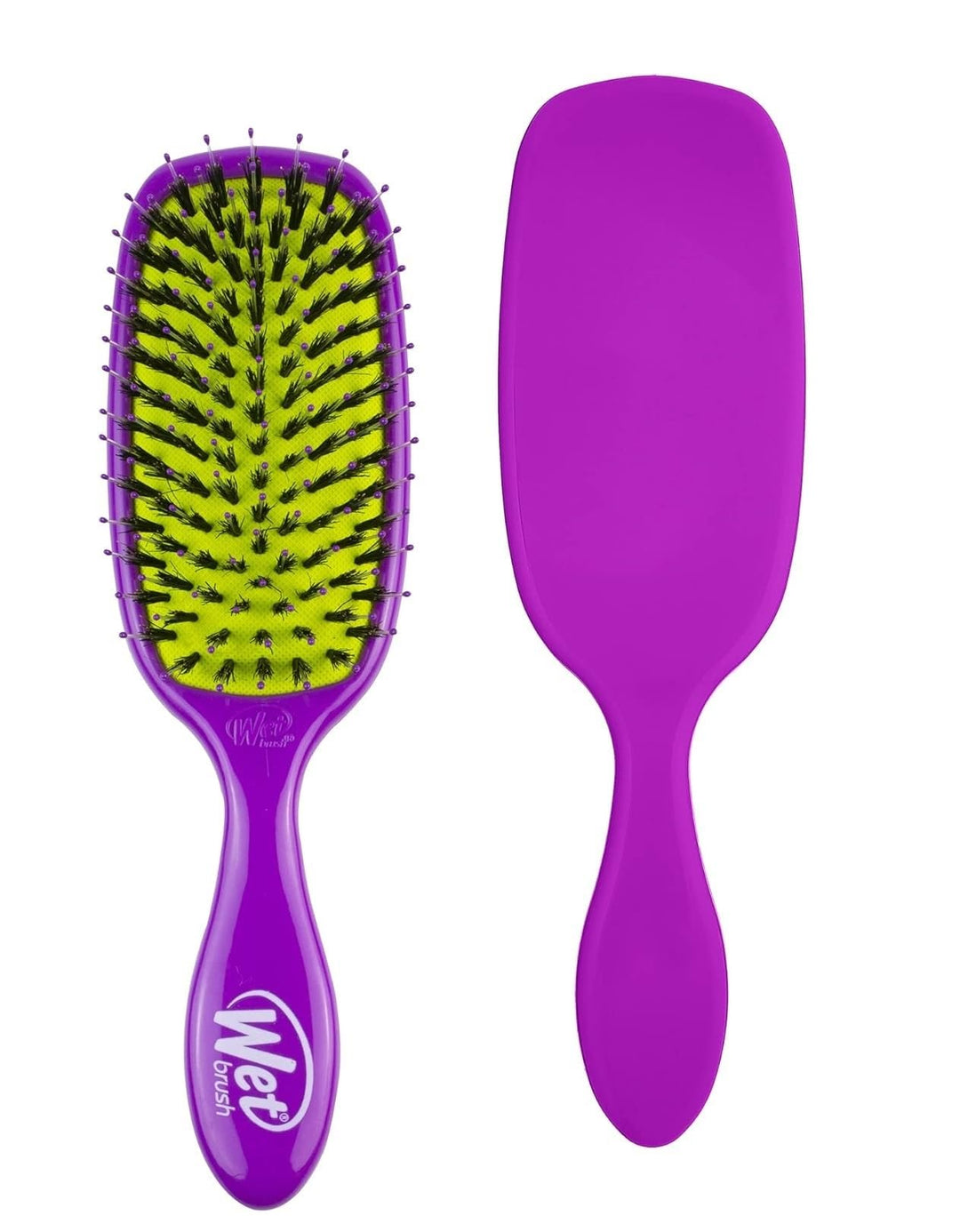 Shine Enhancer Hair Brush, Purple - Exclusive Ultra-soft IntelliFlex Bristles - Natural Boar Bristles Leave Hair Shiny And Smooth For All Hair Types - For Women, Men, Wet And Dry Hair