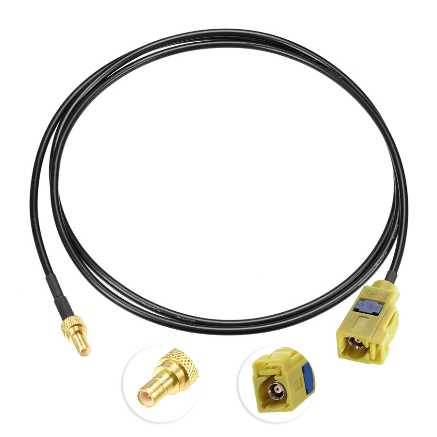 Eightwood XM Radio Cord Fakra Curry K Female to SMB Mal