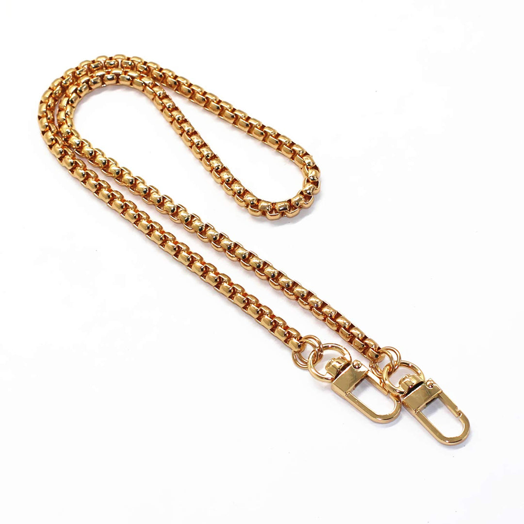 Iron Box Chain Strap Handbag Chains Purse Chain Straps Shoulder Cross Body Replacement Straps with Metal Buckles (Gold, 31.5)
