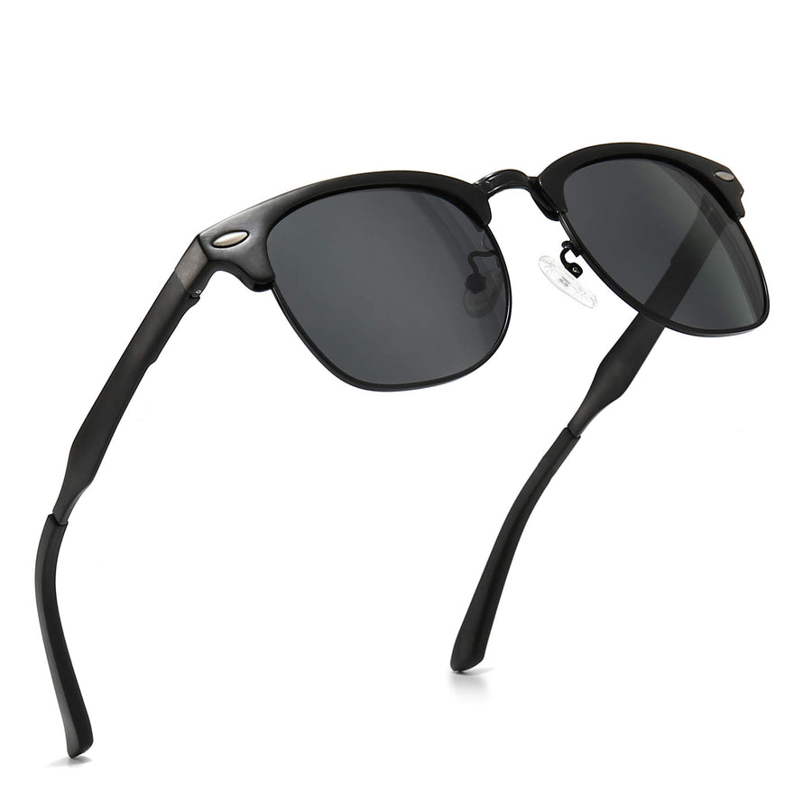 SUNGAIT Classic Half Frame Retro Sunglasses for Women M