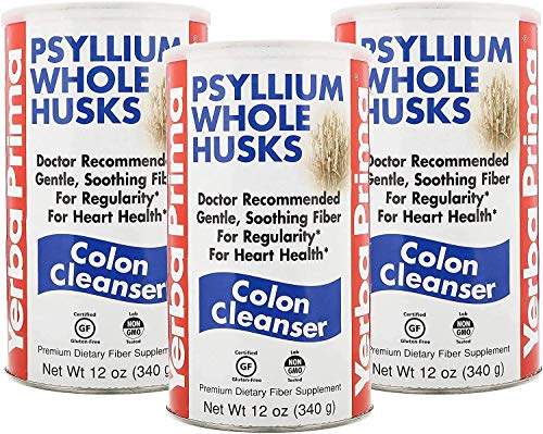 Psyllium Husk, 12 Ounce (Pack of 3) - Whole Husk Fiber Supplement for Regularity, Colon Cleansing, Natural Support for Gut Health, Non GMO, Gluten Free, Vegan, No Sweeteners