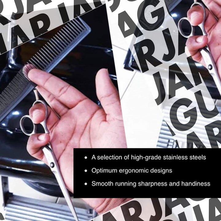 Jaguar Shears Pre Style Relax Slice 5.5 Inch Offset Design Professional Ergonomic Steel Hair Cutting &amp; Trimming Scissors for Salon Stylists, Beauticians, Hair Dressers and Barbers