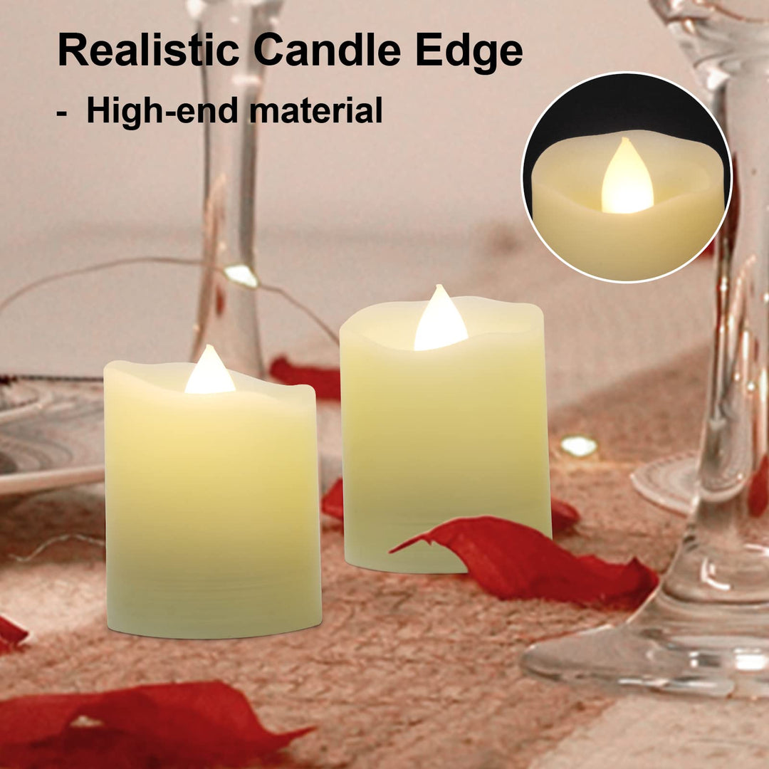 Battery Operated Tea Lights Candles with Remote Flameless Votive Candle with Timer LED Tealights Flickering Candles Unscented LED Realistic Tealight, Fake Candles Tea Light 200 Hours - 9 Set x 1.8