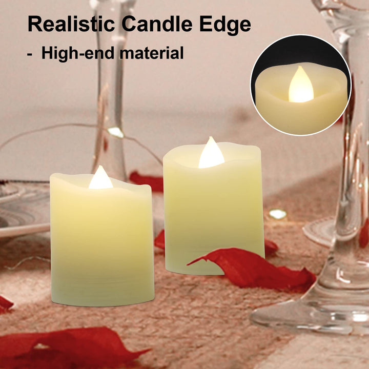 Battery Operated Tea Lights Candles with Remote Flameless Votive Candle with Timer LED Tealights Flickering Candles Unscented LED Realistic Tealight, Fake Candles Tea Light 200 Hours - 9 Set x 1.8