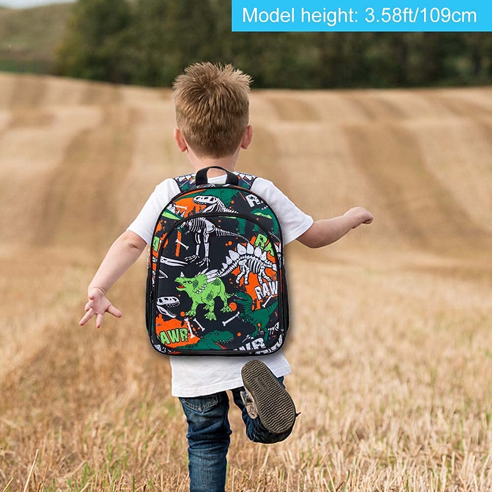Toddler Backpack for Boys, 12 Cute Dinosaur Preschool Bookbag, Kindergarden School bag for little Kids