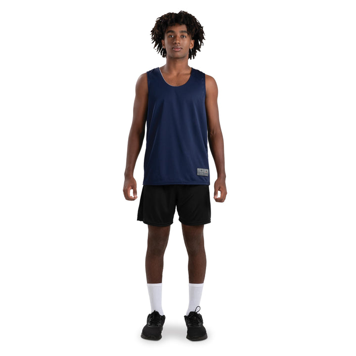 mens Augusta Reversible Wicking Tank Sleeveless, Black/White, Large US