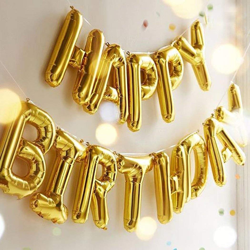 Silver Happy Birthday Sign Banner Balloons, 16 Inch Myl