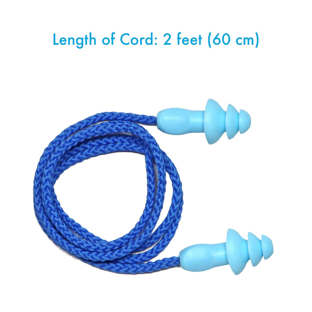 25 Pairs Corded Ear Plugs Soft Silicone Reusable Earplu
