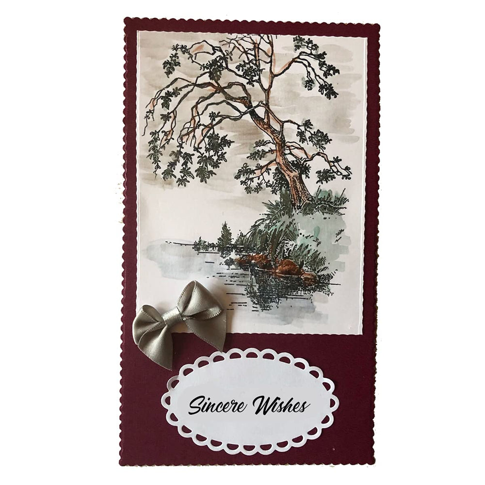 Beautiful Scenery Tree Clear Stamps for DIY Scrapbooking Decorative Card Making Photo Album Crafts Silicone Stamp Fun Decoration Supplies