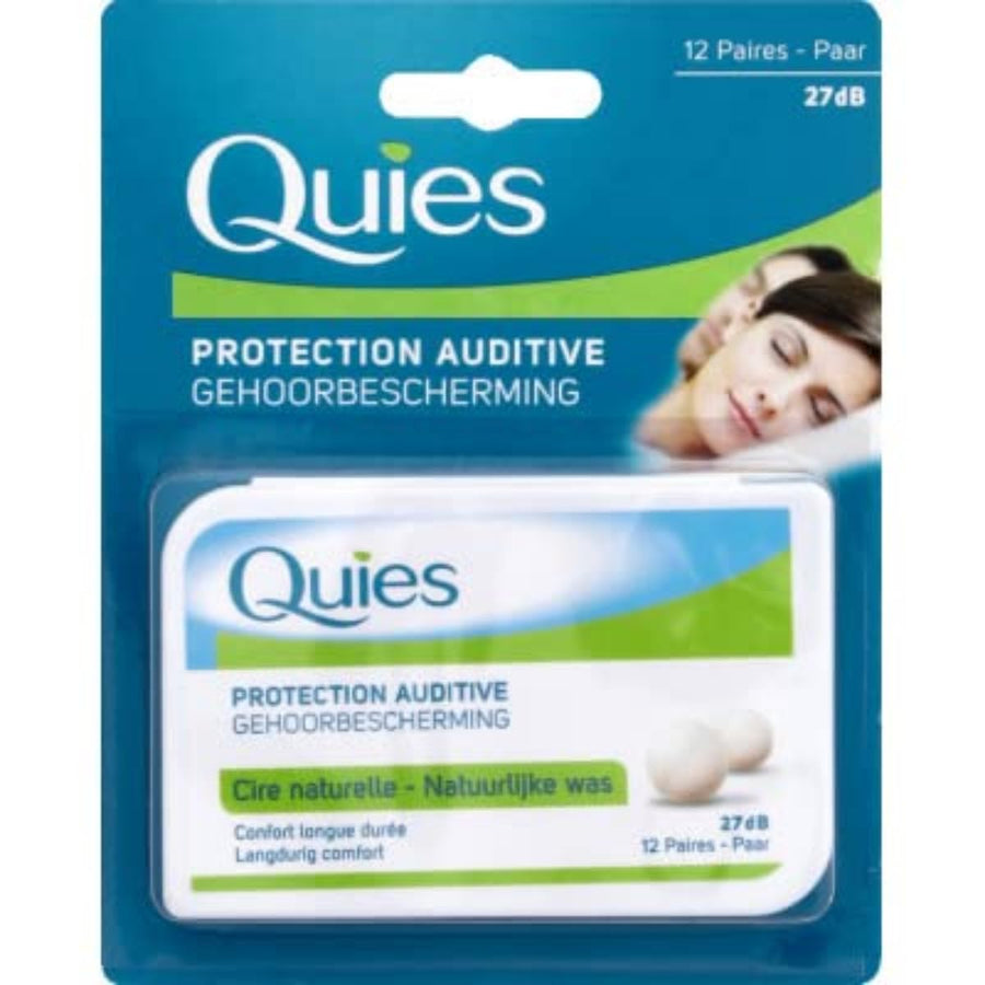 Quies Protection Auditive 12 Pairs in Natural Wax