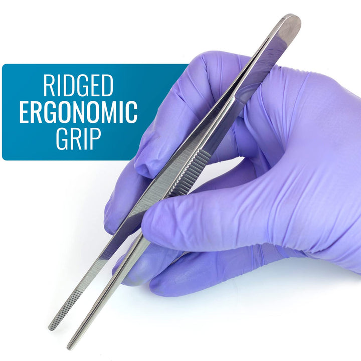 MABIS Stainless Steel Tweezers, Thumb Dressing Forceps,
