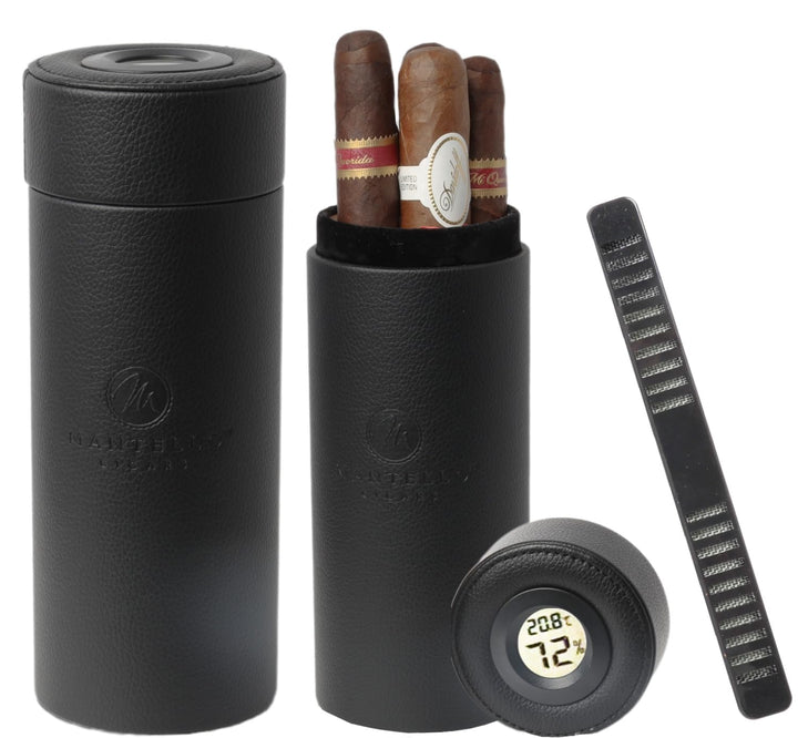 Cigar Case- Cigar Travel Case with Cigar Accessories, Cigar Case for Men Cigar Humidor, Airtight Seal- Cigar Gifts for Men, Travel Cigar Humidor Case (1 Count (Pack of 1))