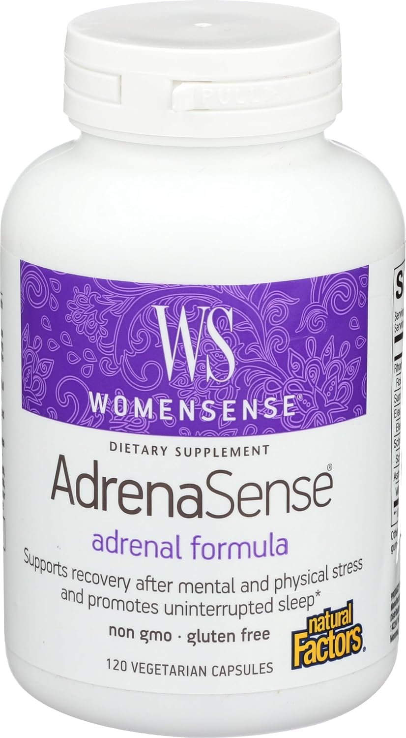 WomenSense AdrenaSense , AdrenaSense, Herbal Supplement for Adrenal Support and Stress Relief, Vegan, Non-GMO, 120 Capsules