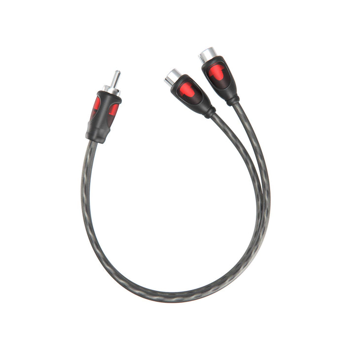 ROCKRIX 1ft RCA 1 Male to 2 Female Audio Speaker Y Adap