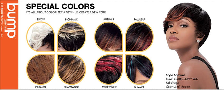 Bump Human Hair Wig - Fab Fringe-Fall Leaf