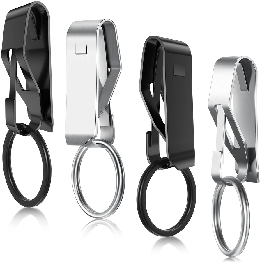 Moxweyeni 4 Pieces Belt Key Clip Key Holder Belt Securi