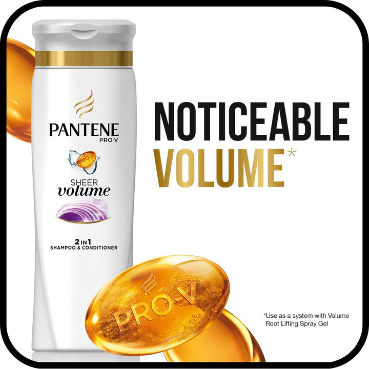 Pro-V 2 in 1 Shampoo &amp; Conditioner, Sheer Volume with Collagen, 12.6 Ounce