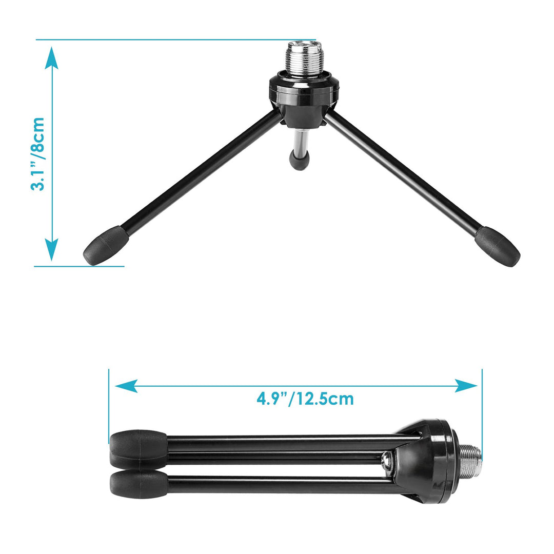Neewer Desktop Desk Microphone Stand Foldable Tripod wi