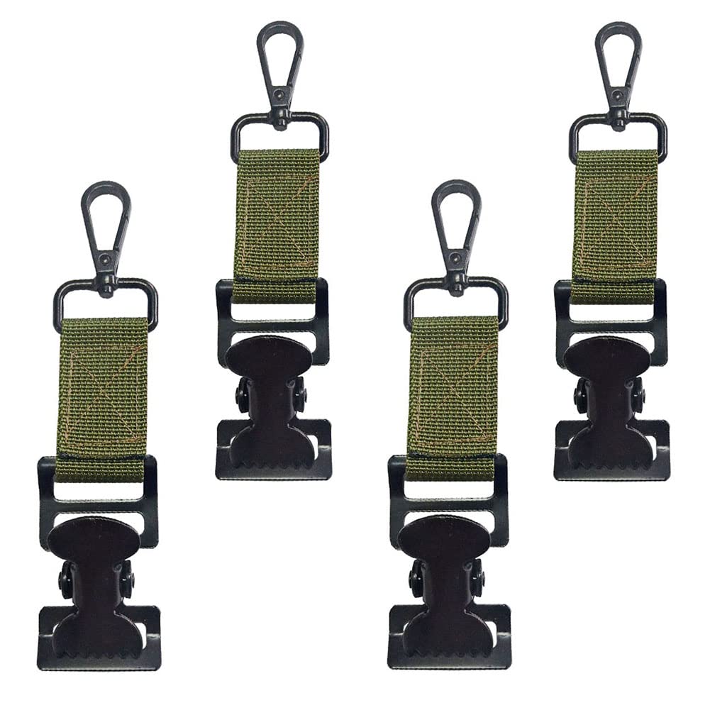 Glove Clip for Work Glove Holder Clip Grabber Rescue Firefighter Turnout Gear Glove Strap with Alligator Clip Utility Clip 4 Pieces