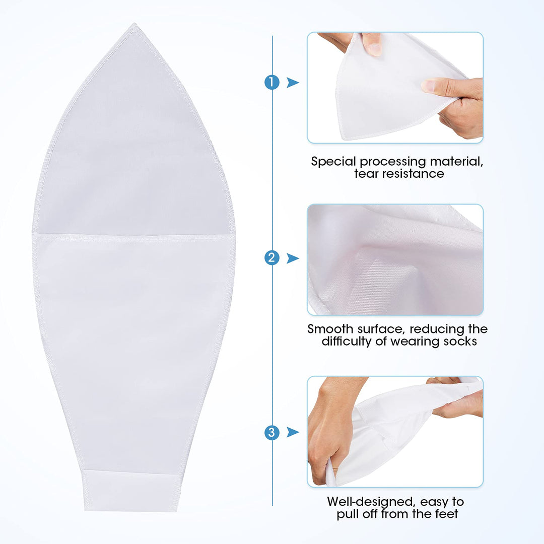 10 Pieces Easy Slide Open Toe Compression Sock Aid Slip Stocking Applicator Open Toe Compression Stockings for Assist Putting on for Elderly, Disabled, Pregnant Women or Men