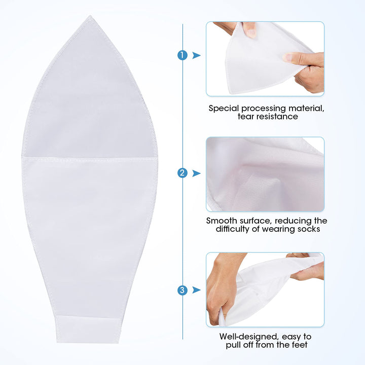 10 Pieces Easy Slide Open Toe Compression Sock Aid Slip Stocking Applicator Open Toe Compression Stockings for Assist Putting on for Elderly, Disabled, Pregnant Women or Men