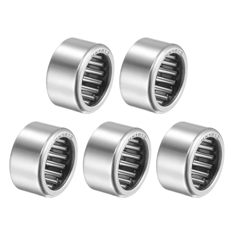 HK1612 Needle Roller Bearings 16mm Bore 22mm OD 12mm Width Chrome Steel Open End 5pcs