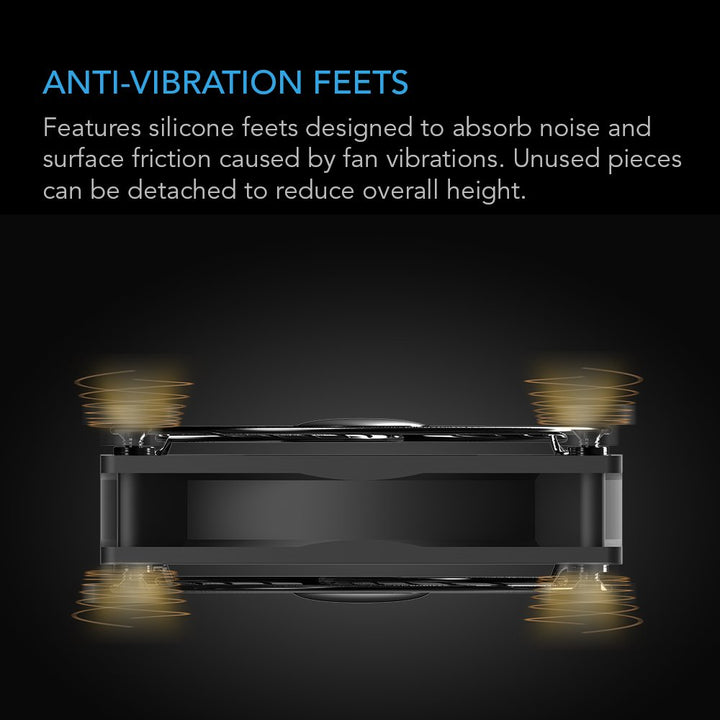 MULTIFAN S7, Quiet Dual 120mm USB Fan, UL-Certified for Receiver DVR Playstation Xbox Computer Cabinet Cooling
