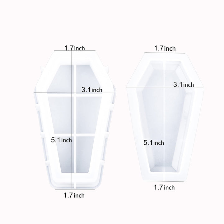 Halloween Coffin Resin Mold Resin Craft DIY Handmade Jewelry Making Tools Coffin Box Coffin Storage Box Silicone Resin Art Mold Container