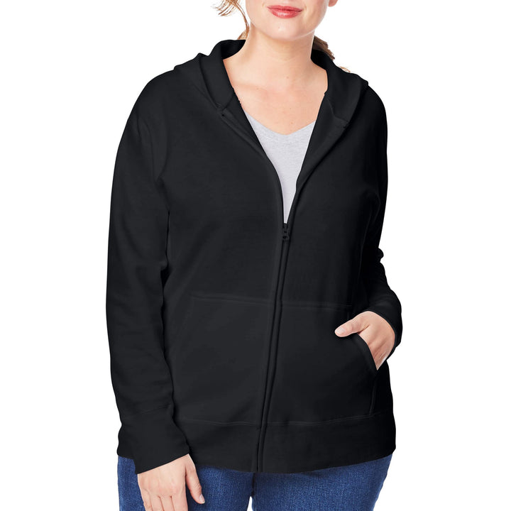 JUST MY SIZE womens Comfortsoft Ecosmart Fleece Full-zi
