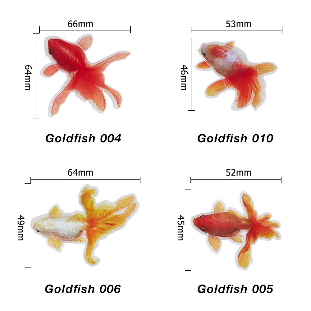 OLYCRAFT 18 Sheets 3D Goldfish Film Stickers Koi Pond P