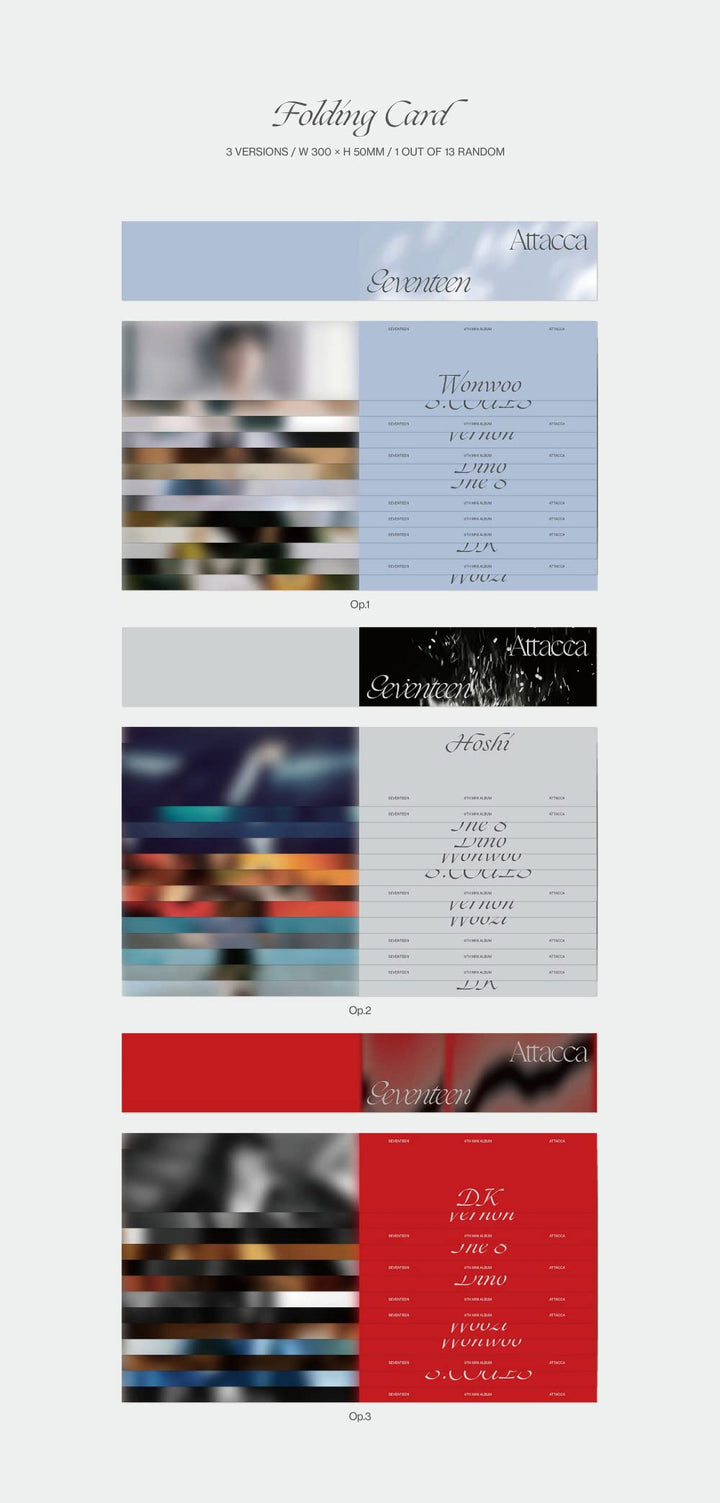 SEVENTEEN - Attacca (9th Mini Album) Album+Folded Poster+Extra Photocards Set (Random ver.)