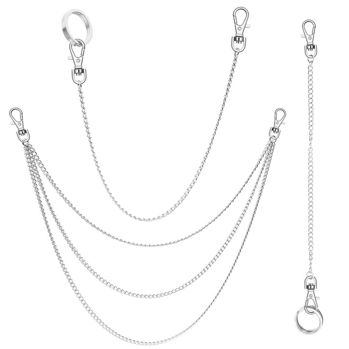 anezus 3pcs Belt Chain, Pocket Chain, Chains for Wallet