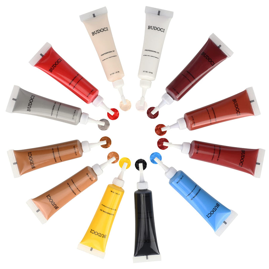 12 Colors Leather Repair Kit for Furniture, Vinyl Furniture Repair Kit for Car Seats, Jacket, Purse, Leather Shoes, Boat Seat (12 PCS Set)