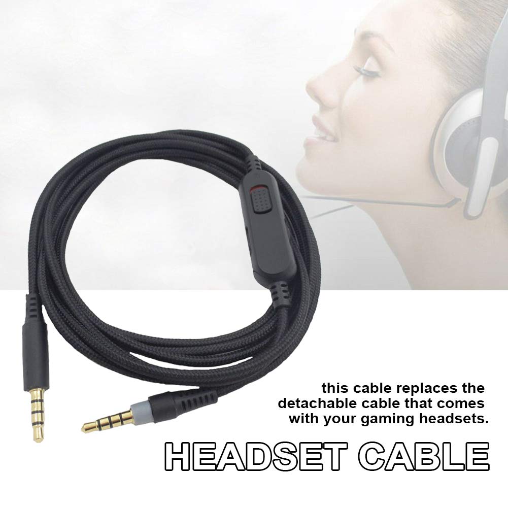 Detachable Replacement Audio Aux Cable Cord Wire 3.5mm Headphones Audio Cable with Inline Mute &amp; Volume Control,Compatible with HyperX Cloud Mix Cloud Alpha