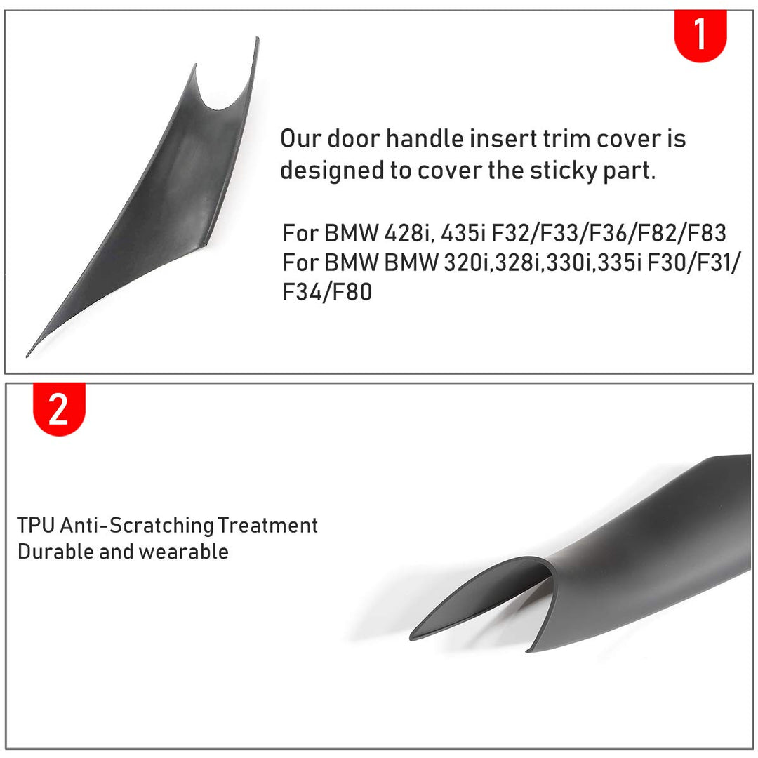 Jaronx 2PCS Door Handle Covers Compatible with BMW 3 Se