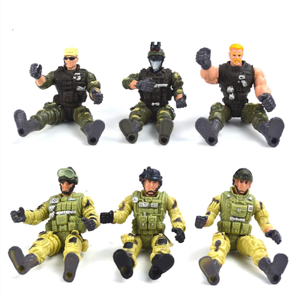 US Army Men and SWAT Team Toy Soldiers Action Figures Playset with Military Weapons Accessories,Military Soldier Playset Military Figures Army Men Soldiers Toy for Kids Boys Gift,12Pcs