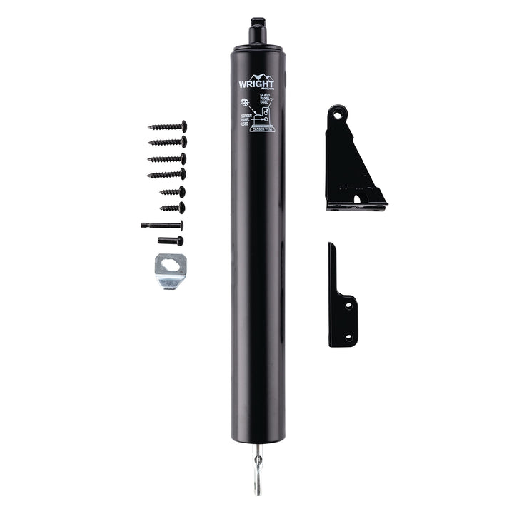 V150BL Heavy Duty Pneumatic Screen and Storm Door Closer, Black, 12.63L x 1.5W x 1.5H