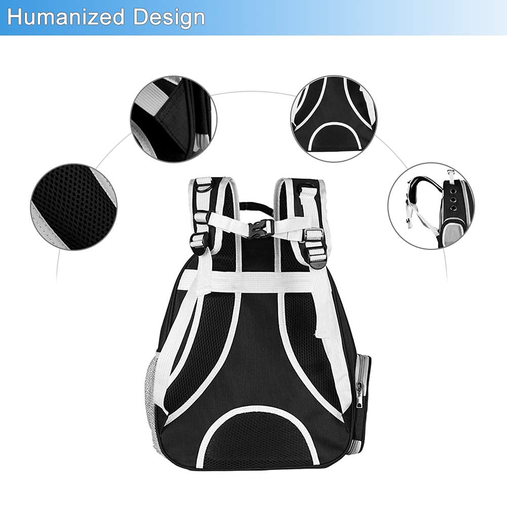 Cat Backpack Carriers, Dog Backpack, Pet Backpack for Small Cats Puppies Dogs Bunny, Airline-Approved Ventilate Transparent Bubble Backpack for Travel and Outdoor(Black)